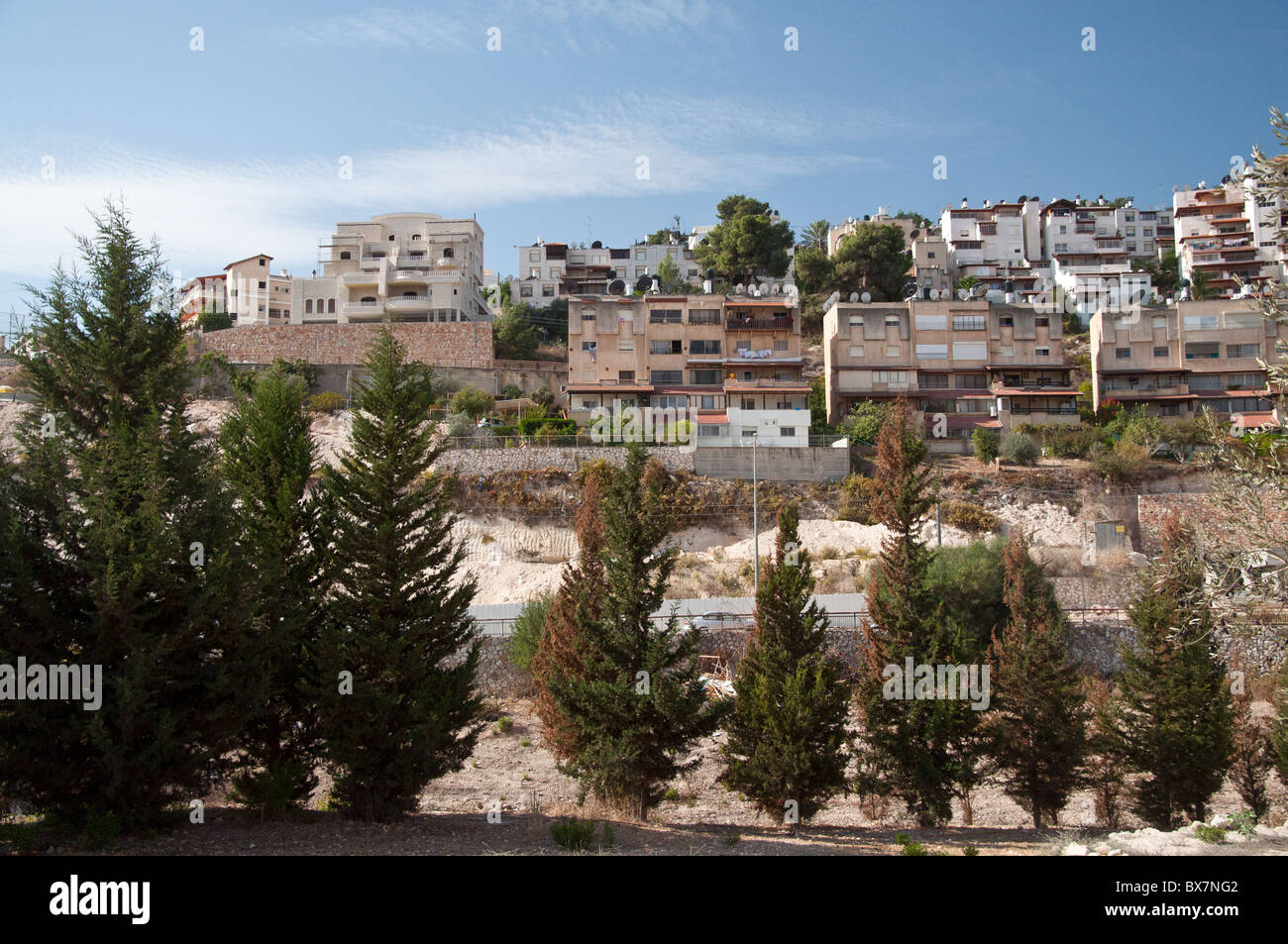 Une vue de Nazareth biblique moderne entourant le village de Nazareth. Banque D'Images