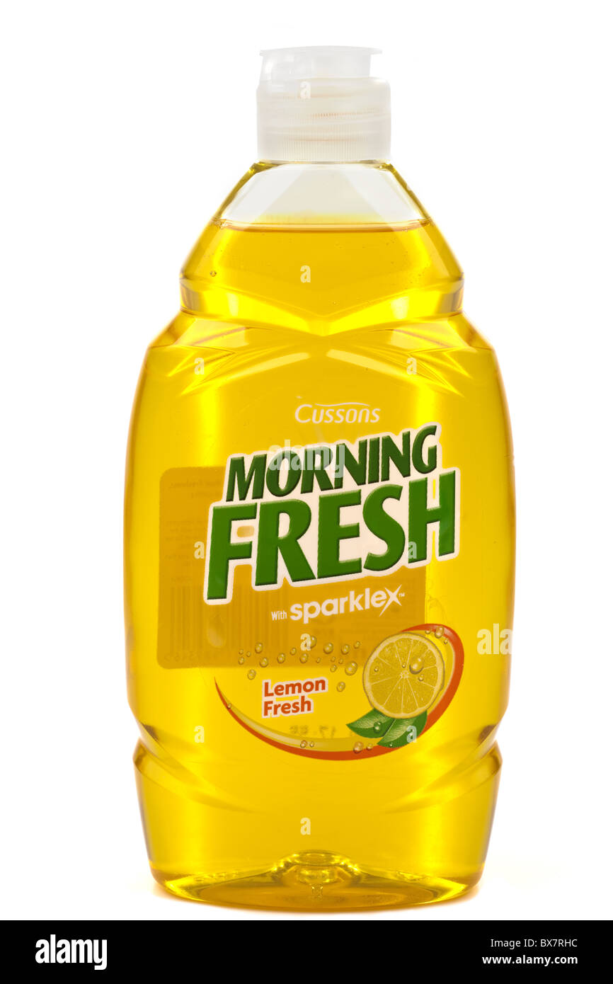 Bouteille de Cusson's matin le liquide vaisselle citron frais Banque D'Images