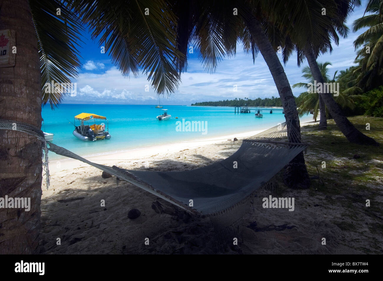 Hamac à l'île Cocos Keeling, Direction, de l'Océan Indien Banque D'Images