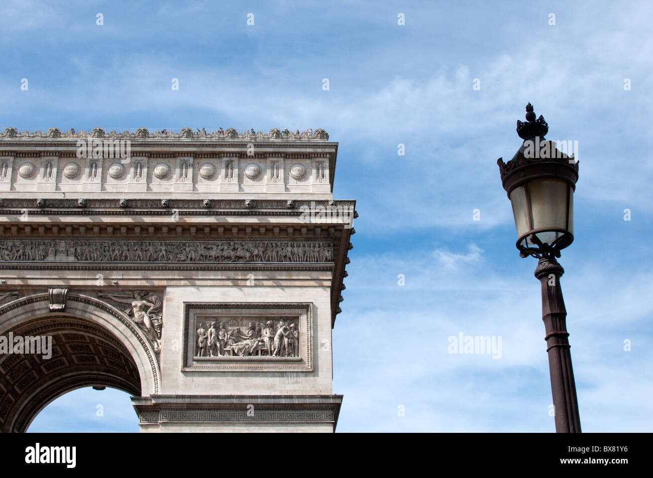 L'Arc de Triomphe à Paris, France. Banque D'Images