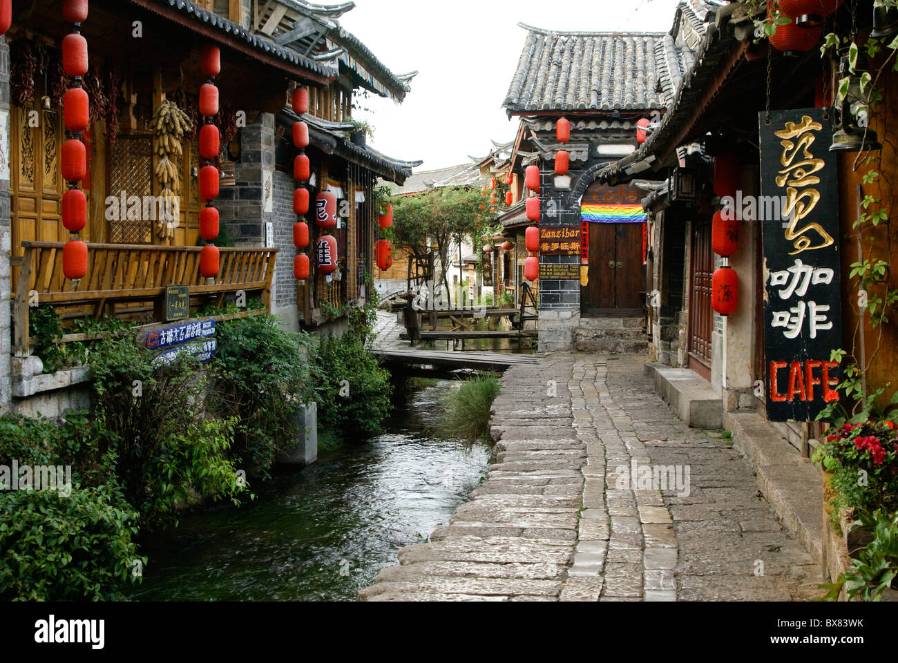 La vieille ville de Lijiang (Dayan), Yunnan, Chine Banque D'Images