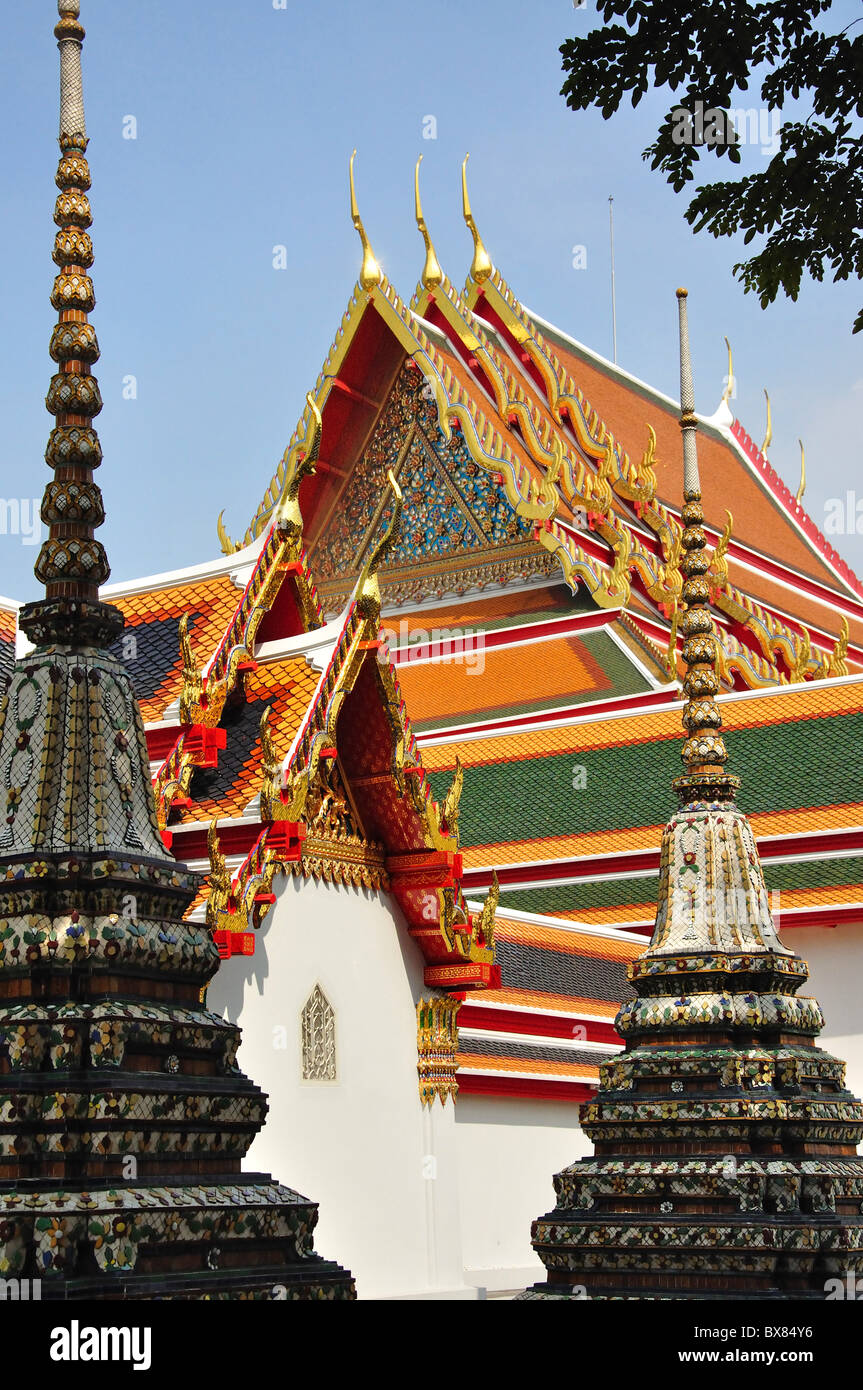 Wat Pho, Temple de l'île Rattanakosin, Bangkok, Thaïlande Banque D'Images