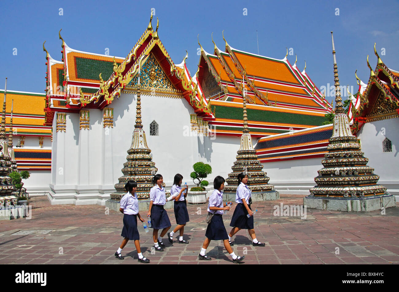 Wat Pho, Temple de l'île Rattanakosin, Bangkok, Thaïlande Banque D'Images