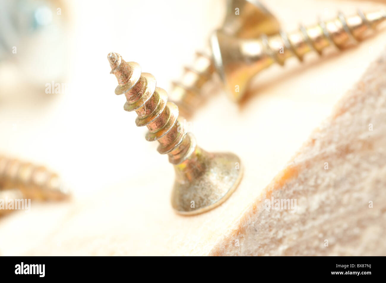 Tournevis, les vis et le dessin Banque D'Images