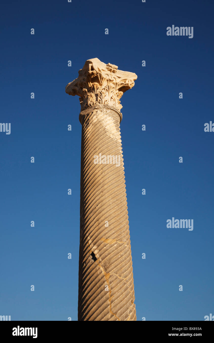 Colonne romaine, curium, Kourion, Chypre. Banque D'Images