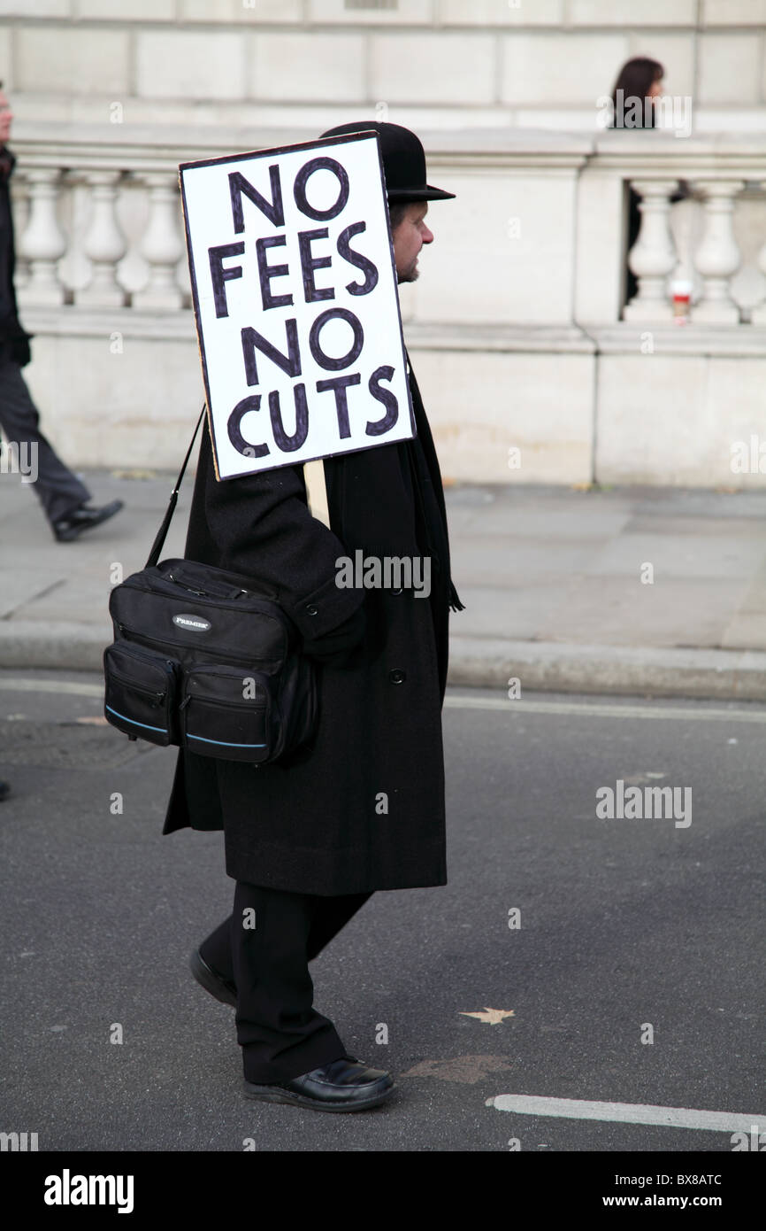 Manifestation étudiante. La place du Parlement. Westminister. Londres Banque D'Images