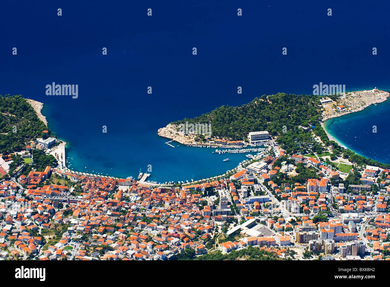 La côte de Makarska - Croatie Banque D'Images