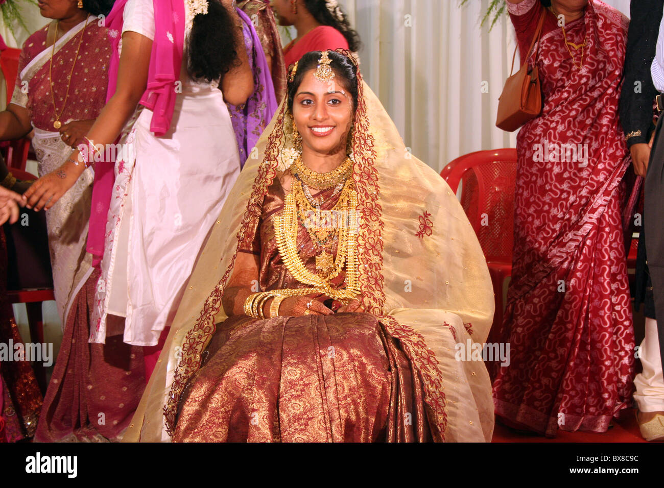 Mariée à son mariage musulman en Inde Banque D'Images