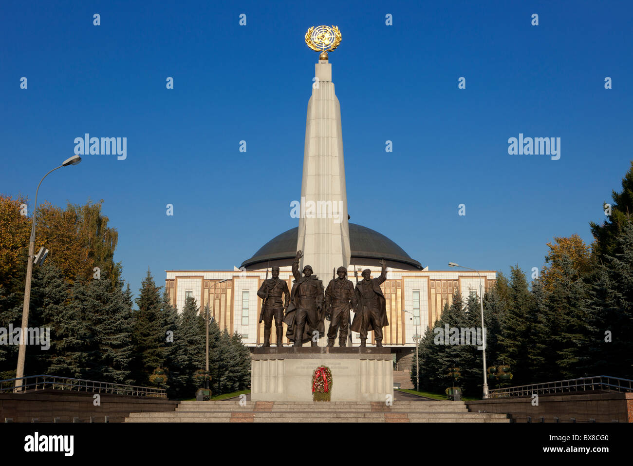 Monument aux soldats de la 4 nations principales qui ont libéré l'Europe à la fin de la Seconde Guerre mondiale.. USA, URSS, Royaume-Uni et France Banque D'Images