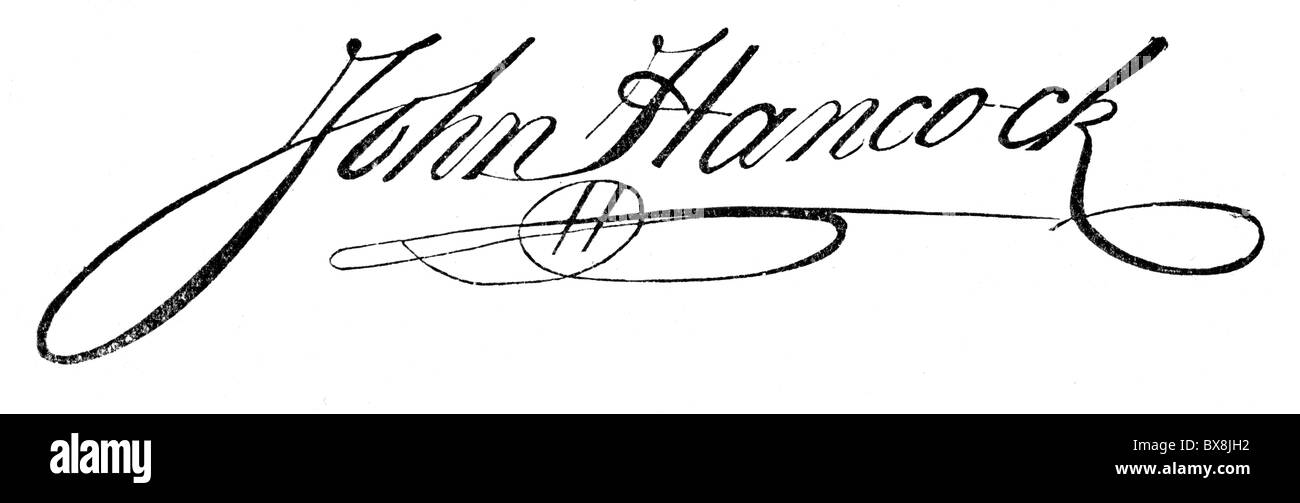 Hancock, John, 23.1.1737 - 8.10.1793, politicien américain, président du Congrès continental 24.5.1775 - 31.10.1777, , Banque D'Images