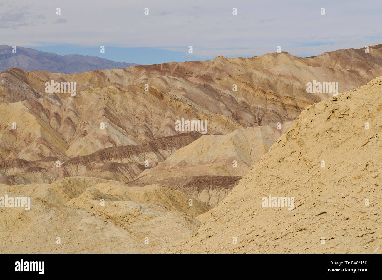 Golden Canyon Trail menant à Zabriskie Point via Gower Gulch. Death Valley National Park Banque D'Images