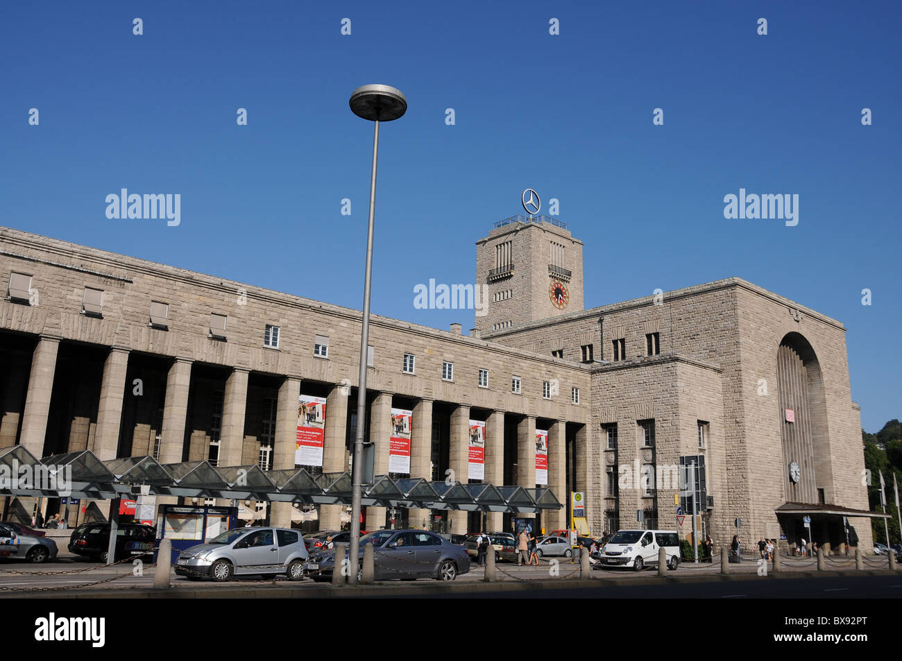 Extérieur de la gare centrale de Stuttgart Banque D'Images