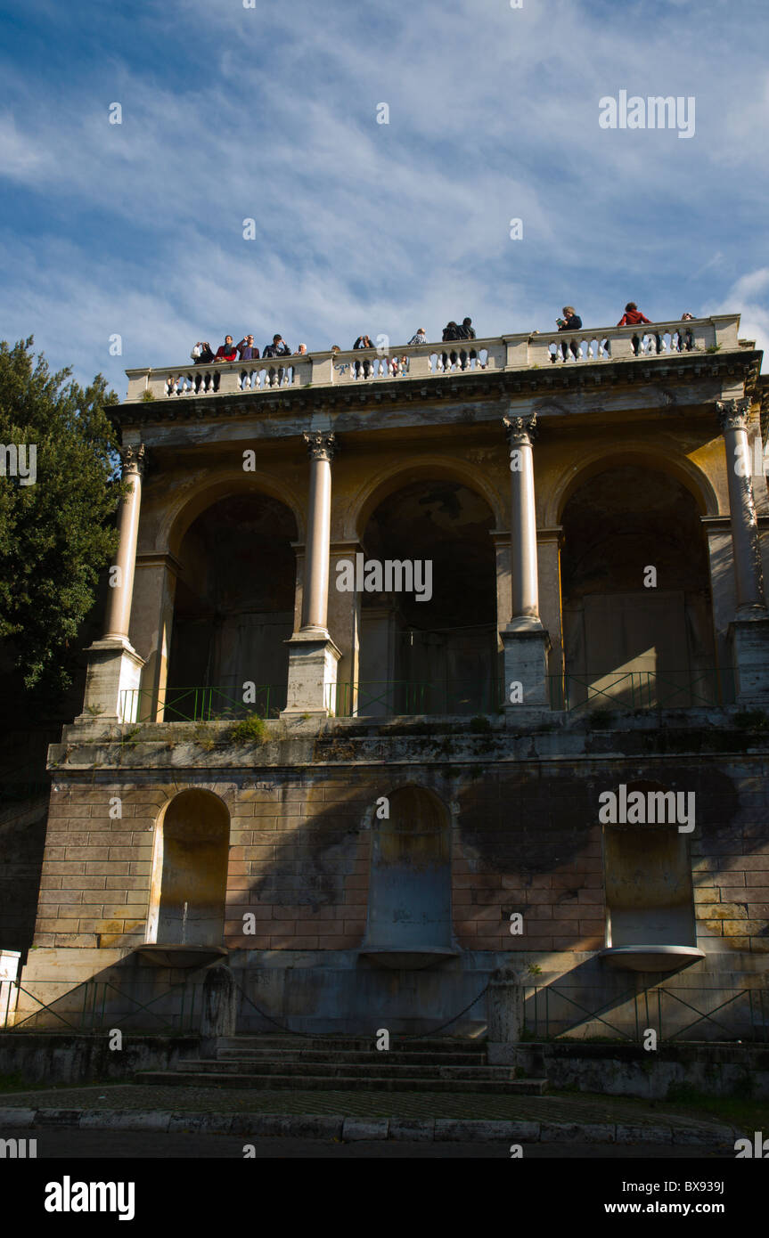 La plate-forme du Pincio dans le parc de la Villa Borghèse à Rome Italie Europe Banque D'Images
