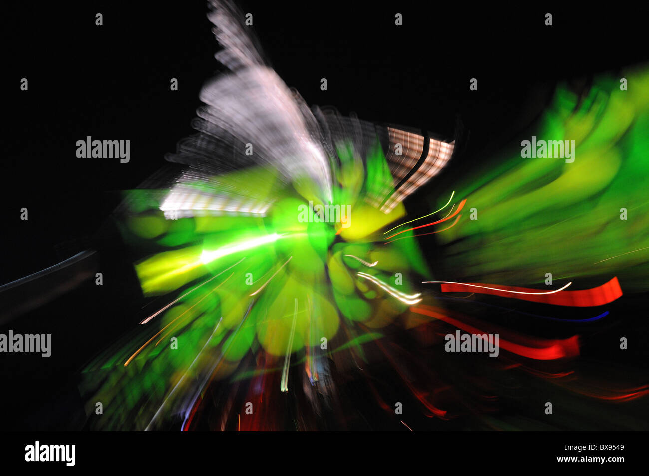 Effet de lumière colorée, avec une vitesse lente Banque D'Images