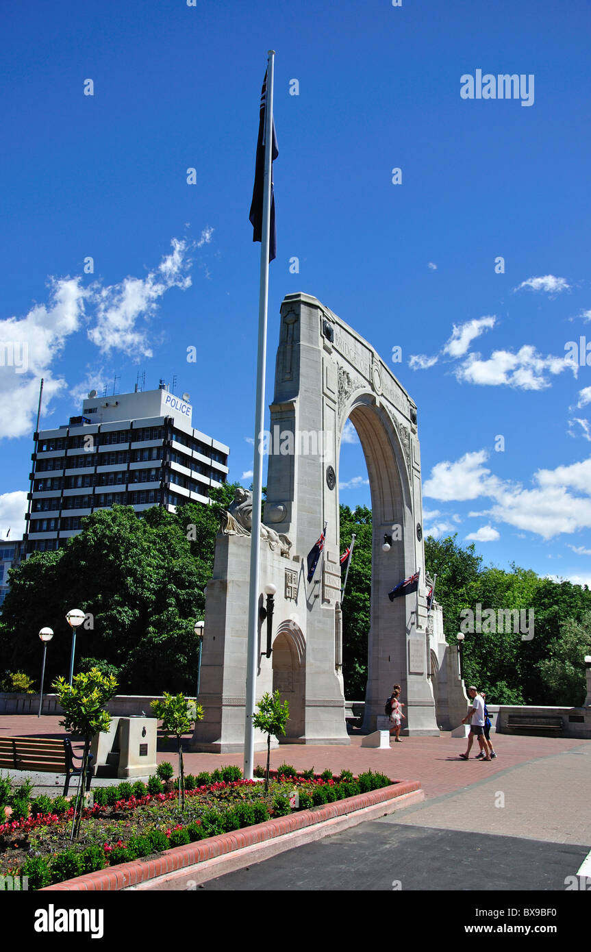 Pont du souvenir, Oxford Terrace, Christchurch Central City, Christchurch (Ōtautahi), Canterbury Region, nouvelle-Zélande Banque D'Images