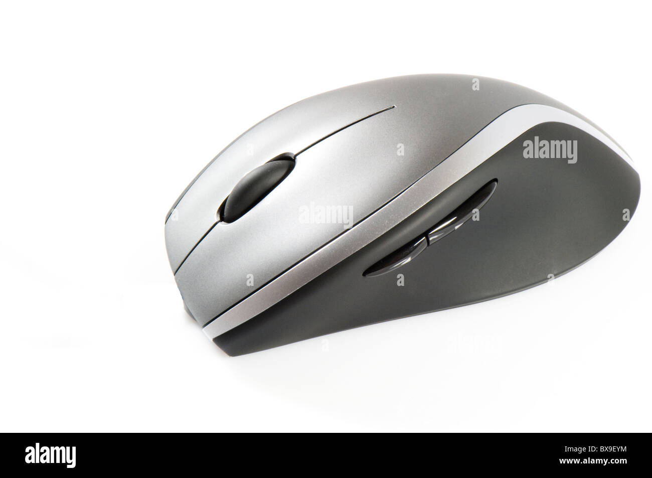 Souris d'ordinateur sur fond blanc Banque D'Images