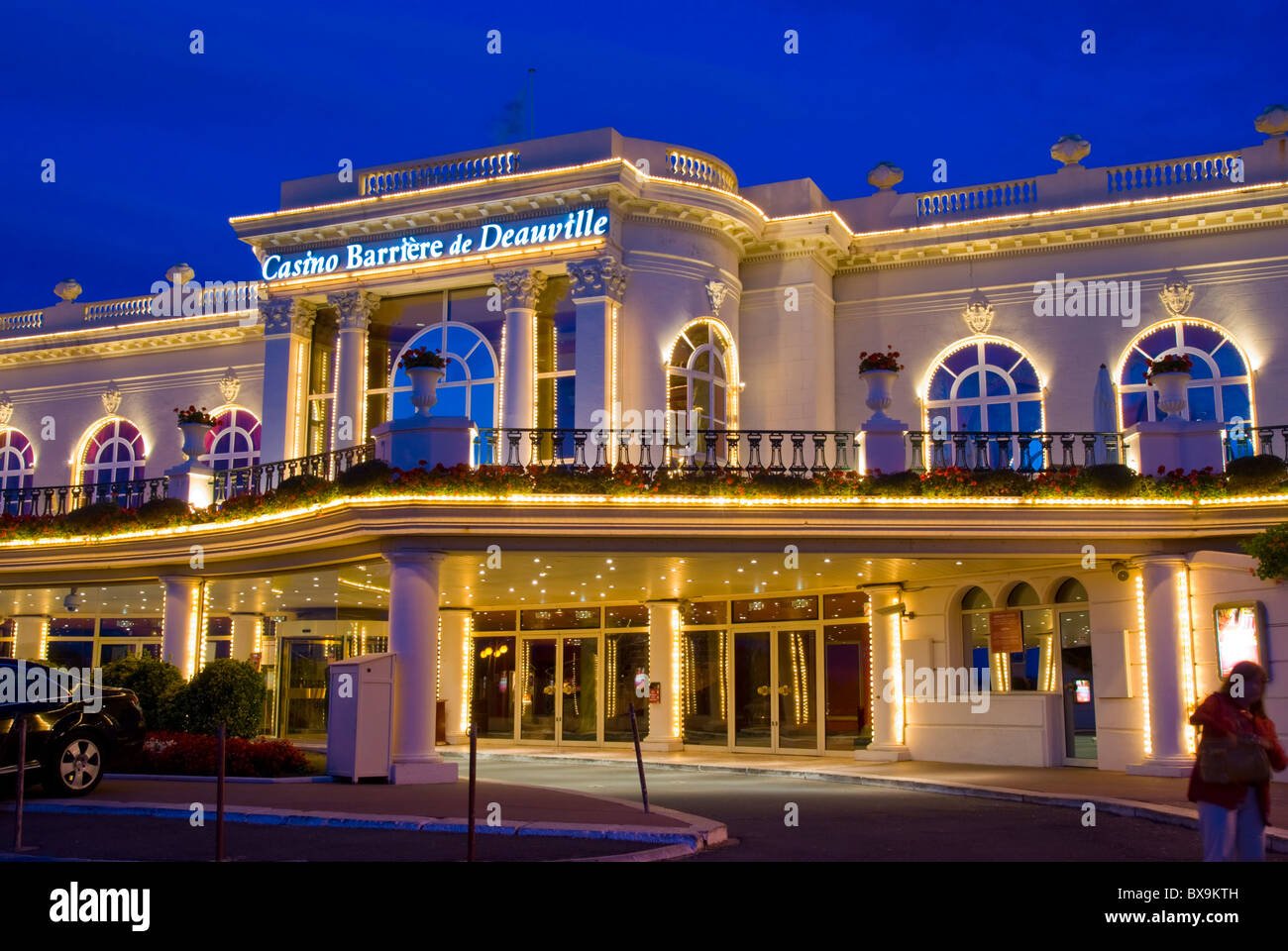 Deauville, Normandie, Côte Fleurie Soirée Casino Banque D'Images