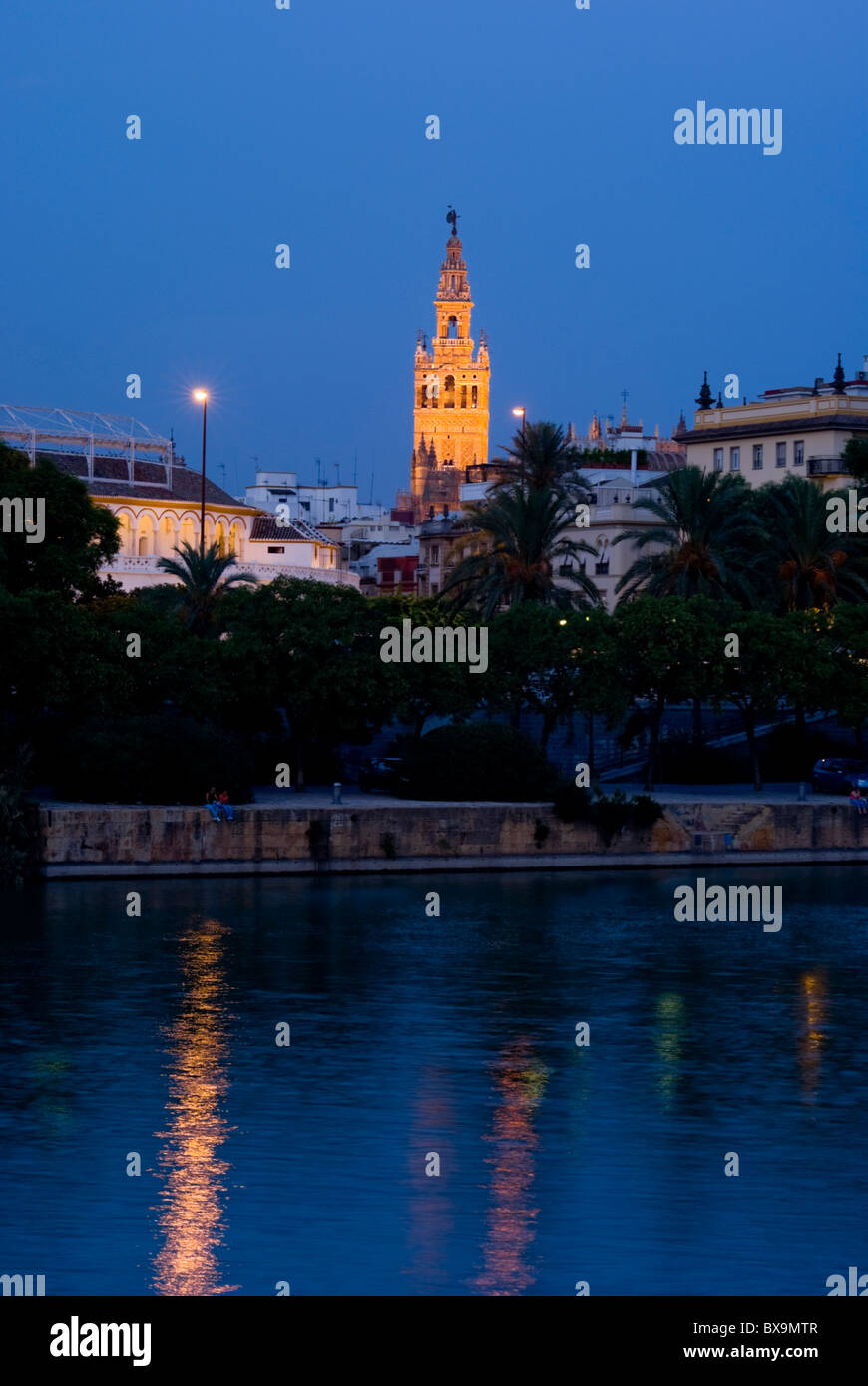 L'Andalousie, Séville Rio Guadalquivir Banque D'Images