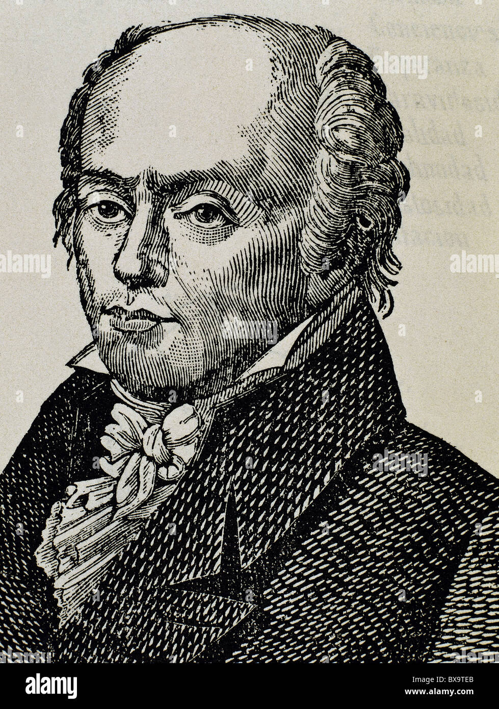 Franz Joseph Gall (1758 -1828). Neuroanatomist et physiologiste. Banque D'Images