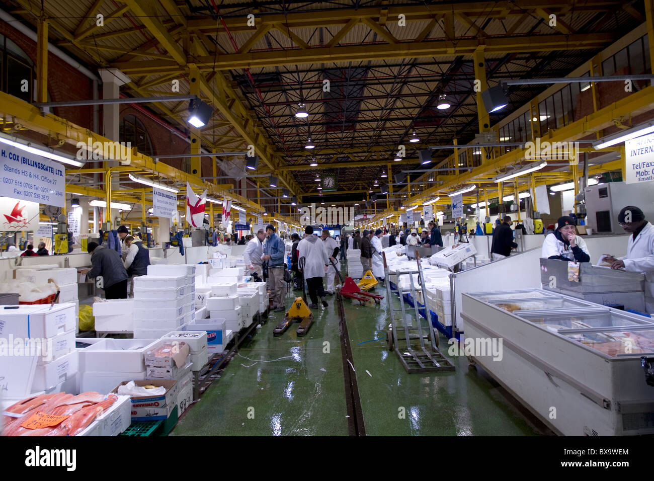 Le marché aux poissons de Billingsgate, Londres, Angleterre Banque D'Images