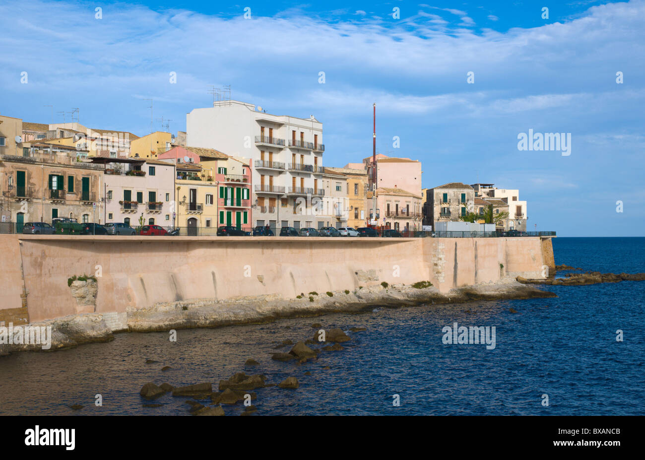 L'île de Ortigia Syracuse vieille ville Sicile Italie Europe Banque D'Images