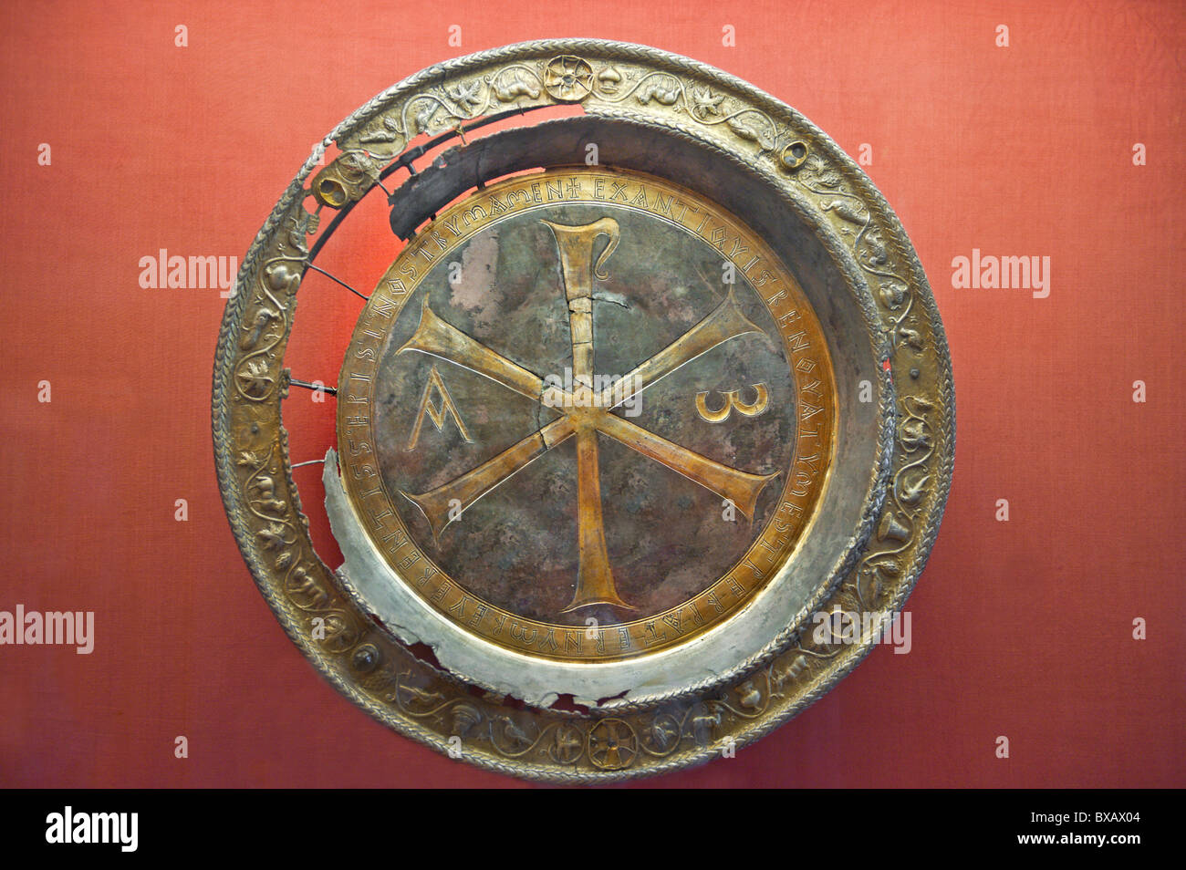 L'Ermitage Byzance 6e siècle plaque de bronze St Petersburg Russia Banque D'Images