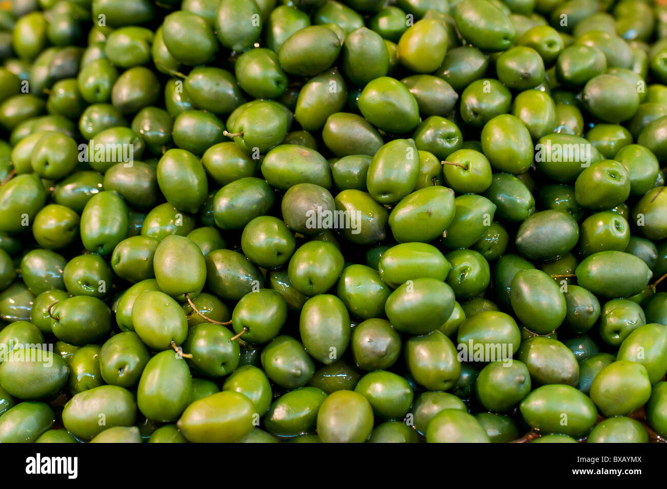 Olives vertes Banque D'Images