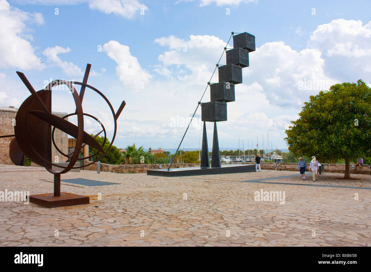 Des sculptures modernes de l''es baluard à Majorque Banque D'Images
