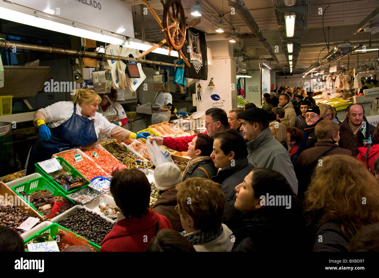 Marché de Bilbao Mercado de la Rivera Espagne Pays Basque Espagnol Banque D'Images Marché de Bilbao Mercado de la Rivera Espagne Pays Basque Espagnol Banque D'Images
