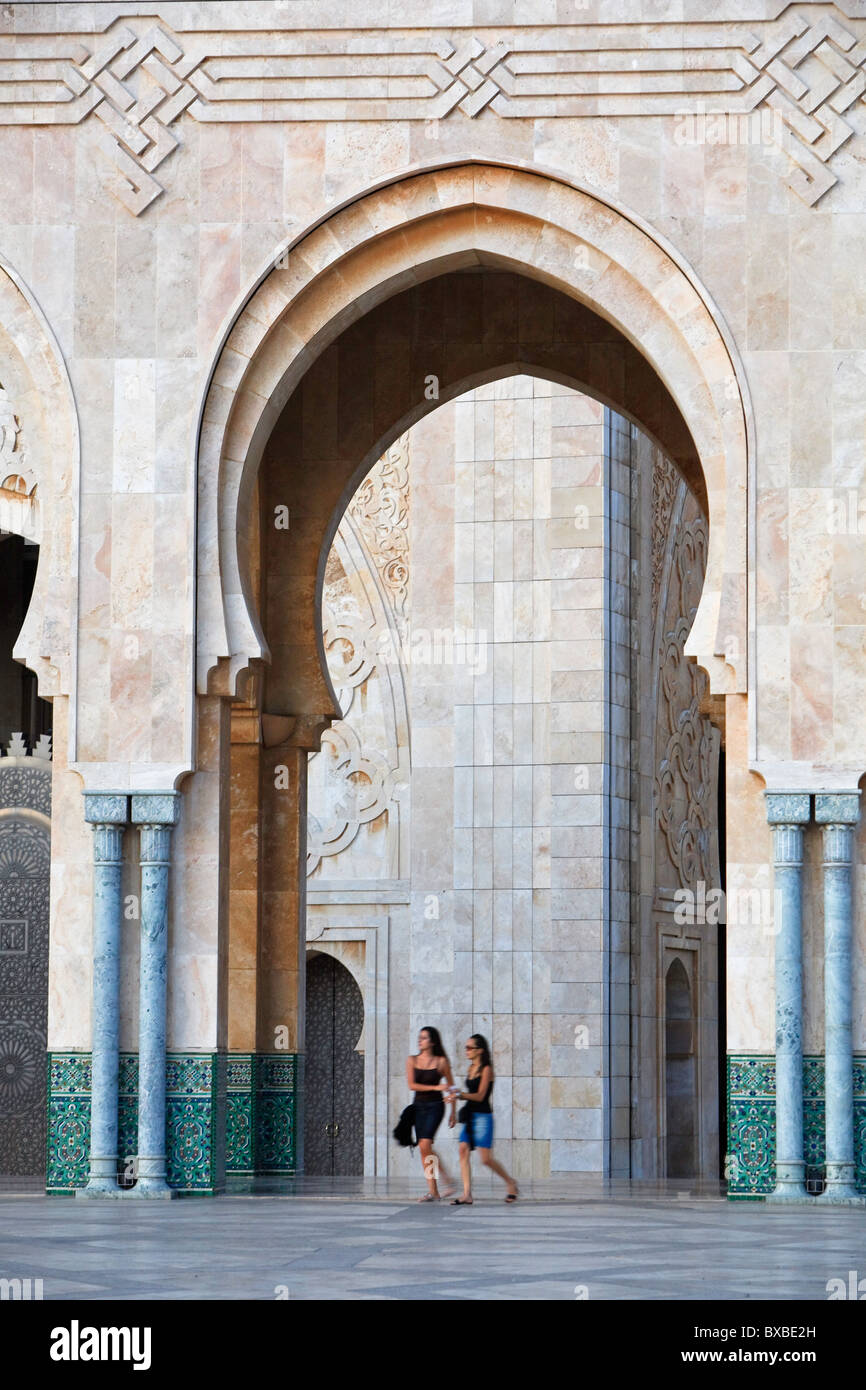 Mosquée Hassan II à Casablanca Banque D'Images