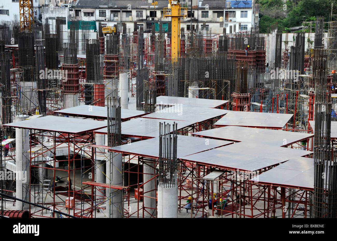 Site de construction d'un nouveau développement, Bangkok, Thailande, Asie Banque D'Images