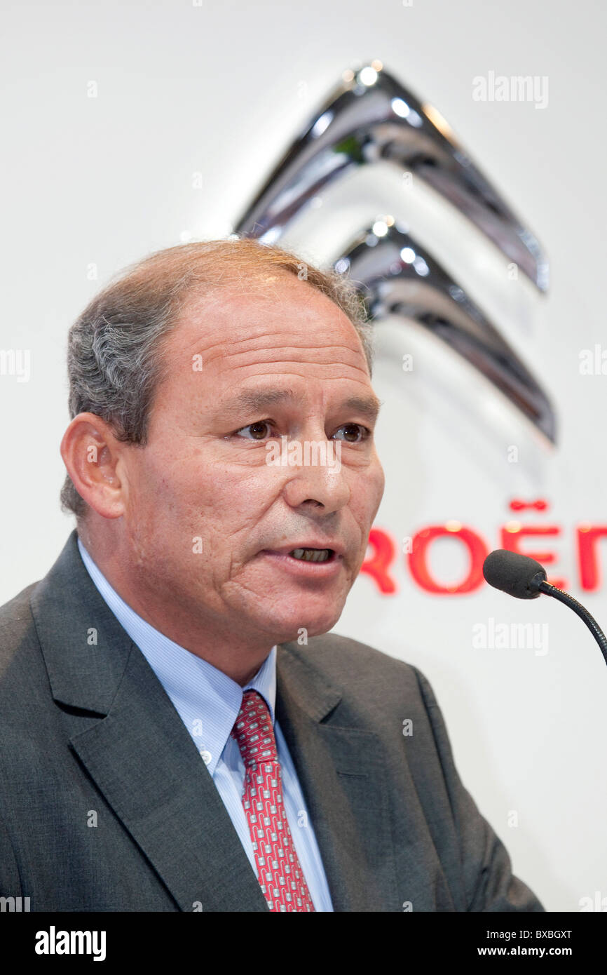 Frédéric BANZET, membre du conseil d'administration du Groupe PSA et Citroën, la marque à la 63. Internationale Internationale Automobilausstellung Banque D'Images
