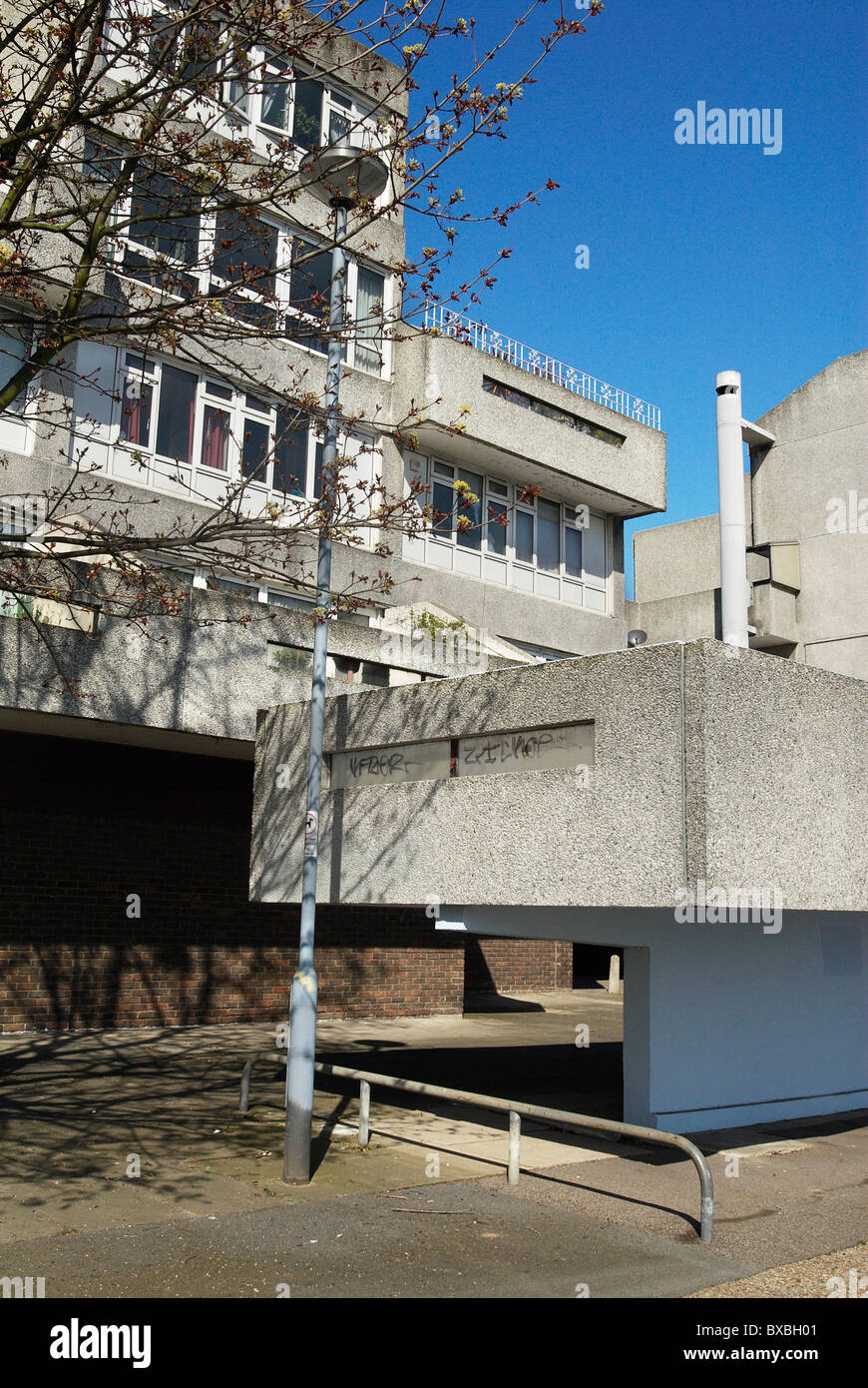 Domaine résidentiel moderniste Erith South East London UK Banque D'Images