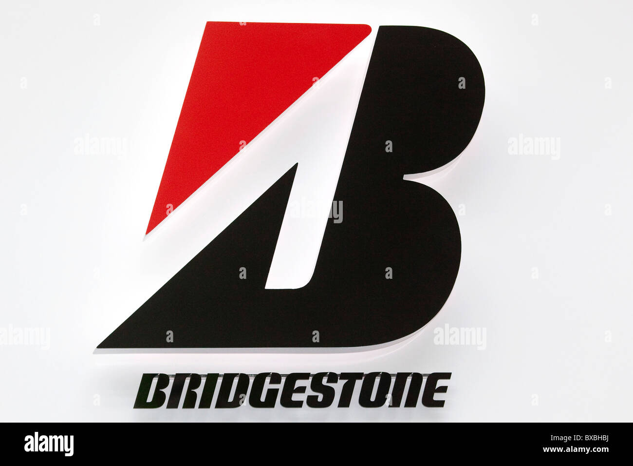 Logo du fabricant de pneus Bridgestone à la 63. Internationale Automobilausstellung International Motor Show de Genève 2010 Banque D'Images