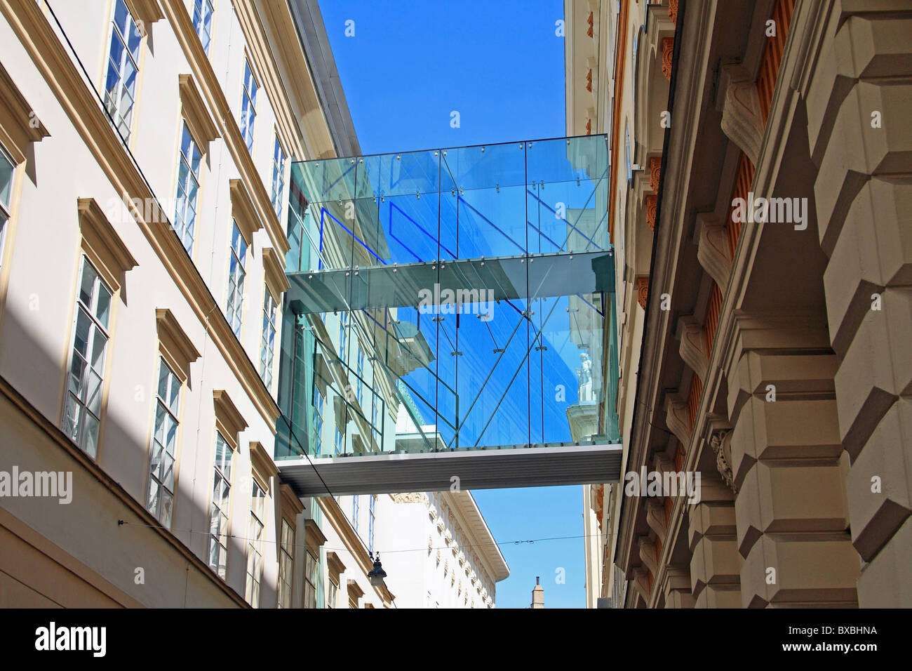 Pont en verre, Vienne, Autriche Banque D'Images