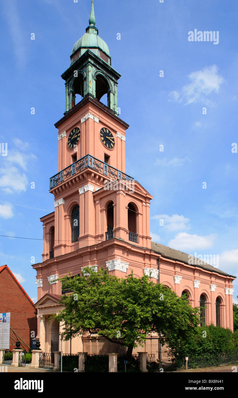 Église Remonstrant, Friedrichstadt, côte de la mer du Nord, Schleswig-Holstein, Allemagne Banque D'Images