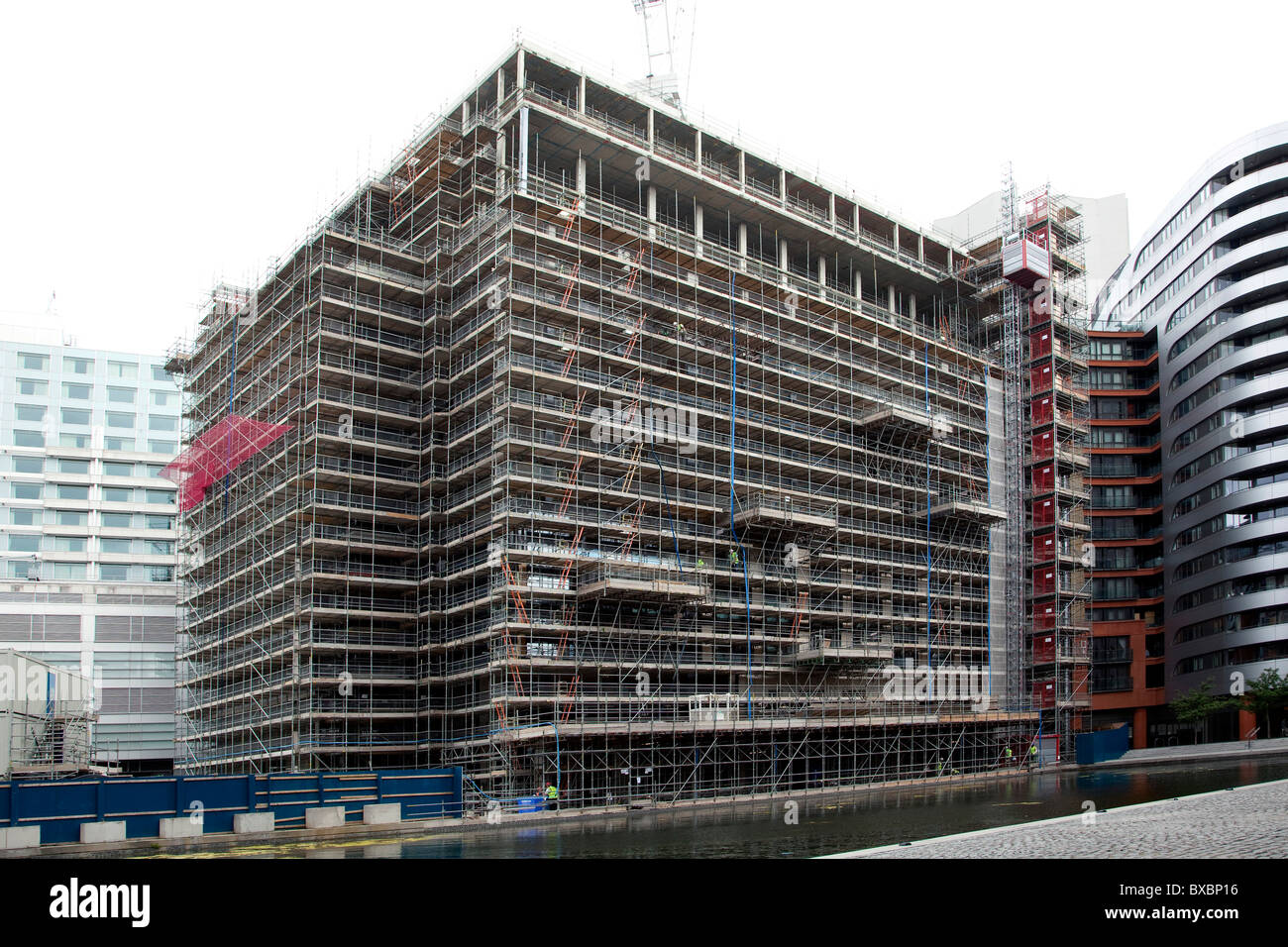 Site de construction, chambre d'échafaudages à Londres, Angleterre, Royaume-Uni, Europe Banque D'Images