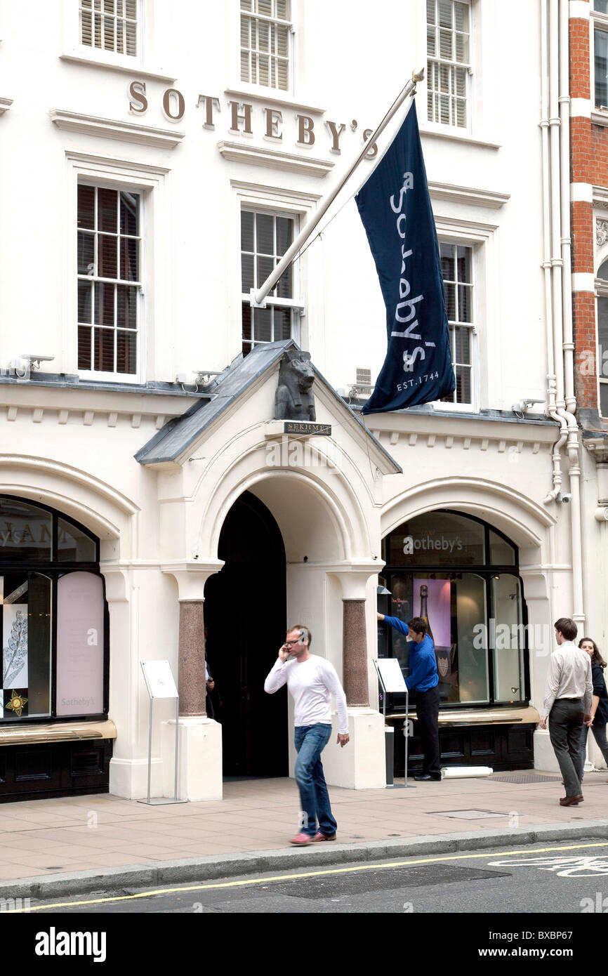 Maison de vente aux enchères Sotheby's à Londres, Angleterre, Royaume-Uni, Europe Banque D'Images