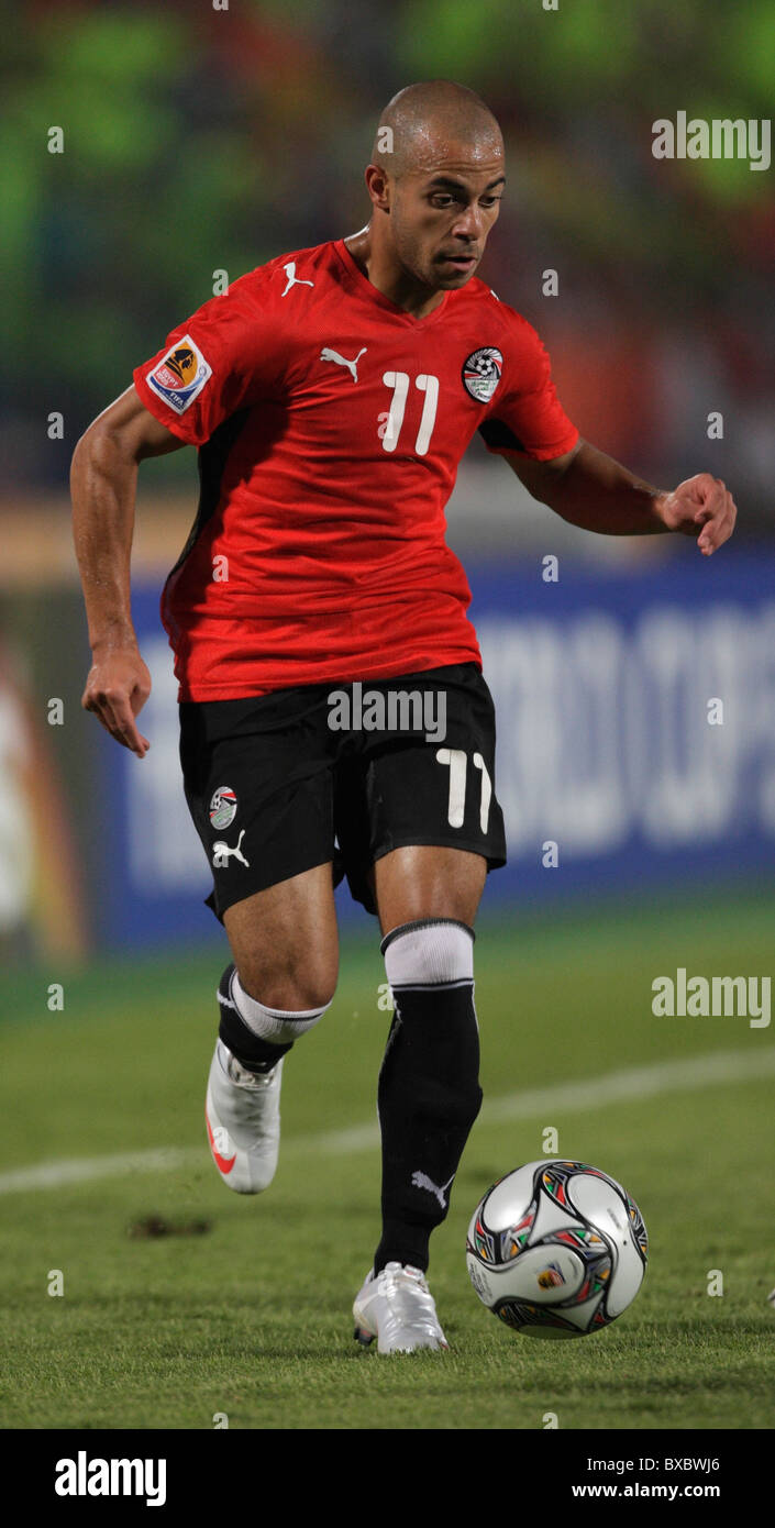 Afroto d'Égypte en action au cours d'une Coupe du Monde U-20 de la FIFA Group d'un match contre le Paraguay le 28 septembre 2009. Banque D'Images