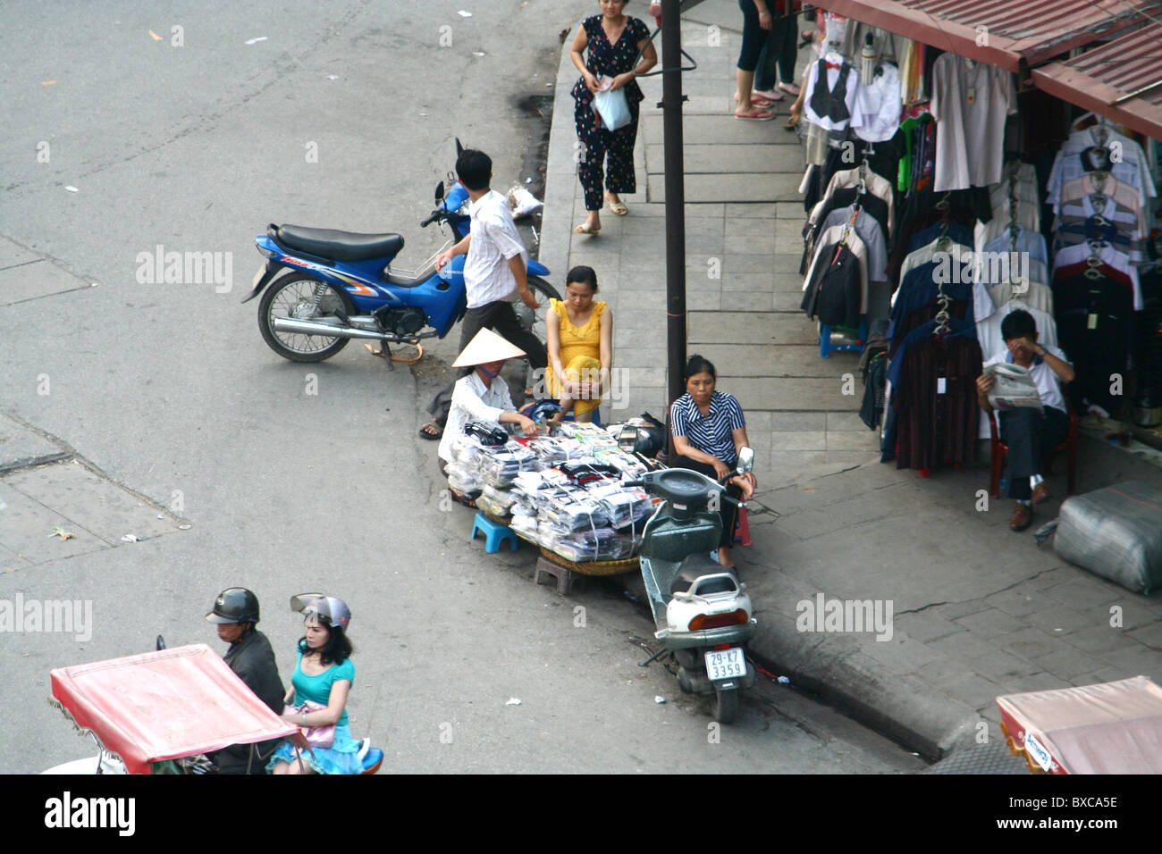 La vie de rue Hanoian Banque D'Images