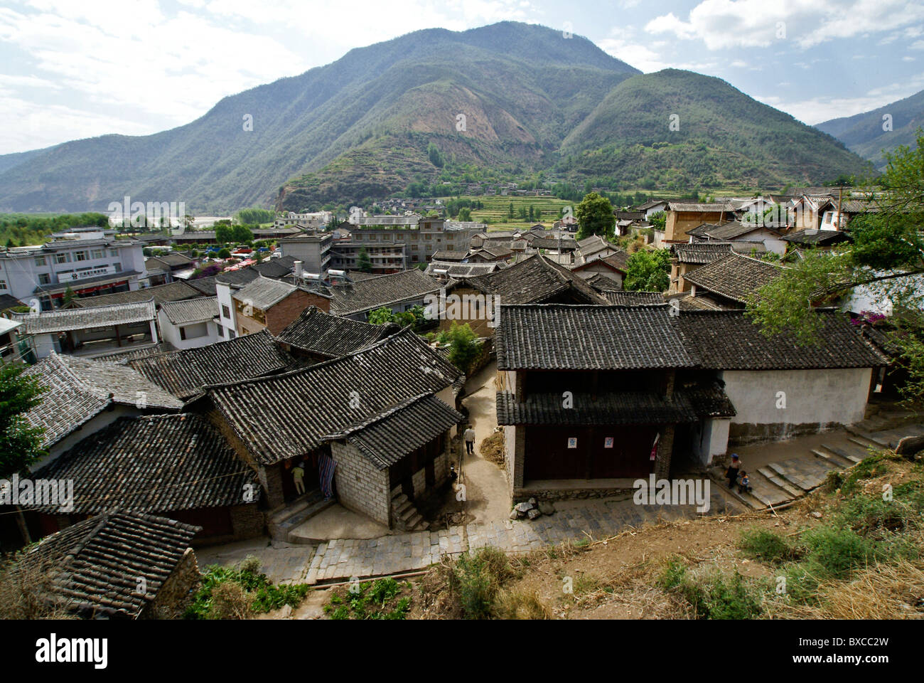 Shigu ville sur la rivière Yangtze, Yunnan, Chine Banque D'Images