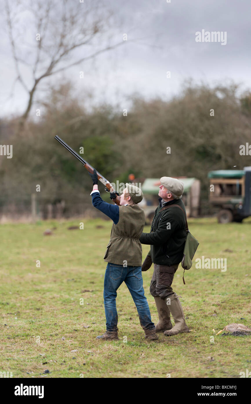Le Pheasant Shoot Banque D'Images
