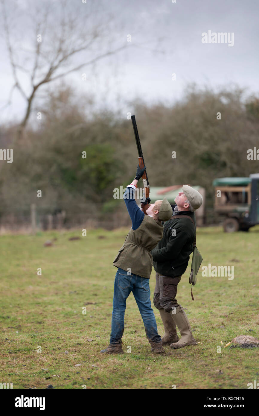 Le Pheasant Shoot Banque D'Images