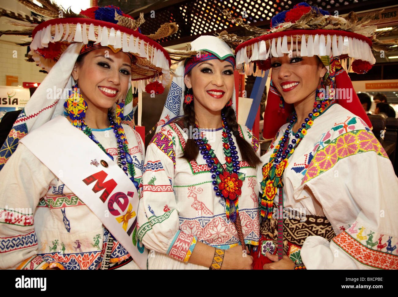 Les femmes mexicaines dans Hat London UK Europe Banque D'Images