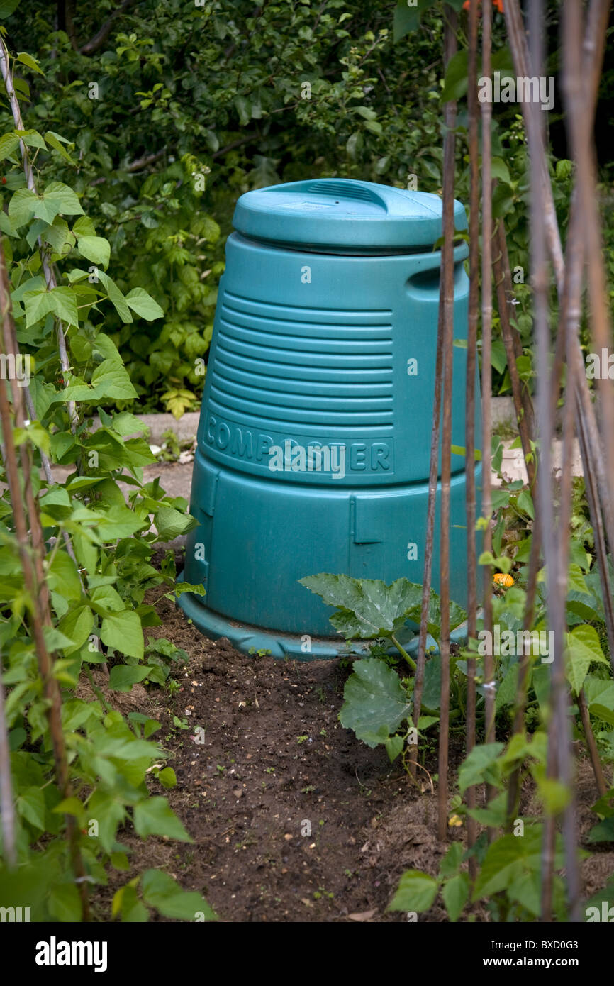 En composteur potager cheam surrey england Banque D'Images