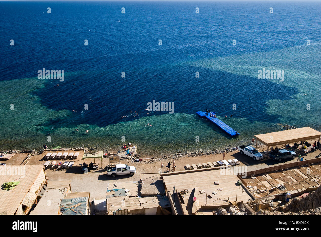 Blue Hole, Dahab, Egypte, Mer Rouge Banque D'Images