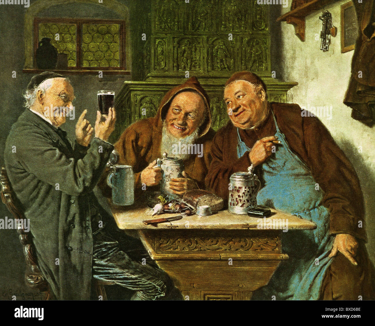 Beaux-arts, Gruetzner, Eduard, Ritter von, (1846 - 1925), peinture 'im Braeustebl', droits additionnels-Clearences-non disponible Banque D'Images