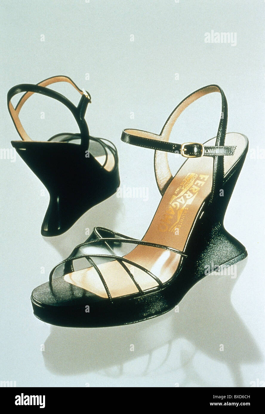 La mode, chaussures, chaussure par Salvatore Ferragamo (1898 - 1960), collection printemps / été 1999, années 90, années 90, 20e siècle, historique, Banque D'Images