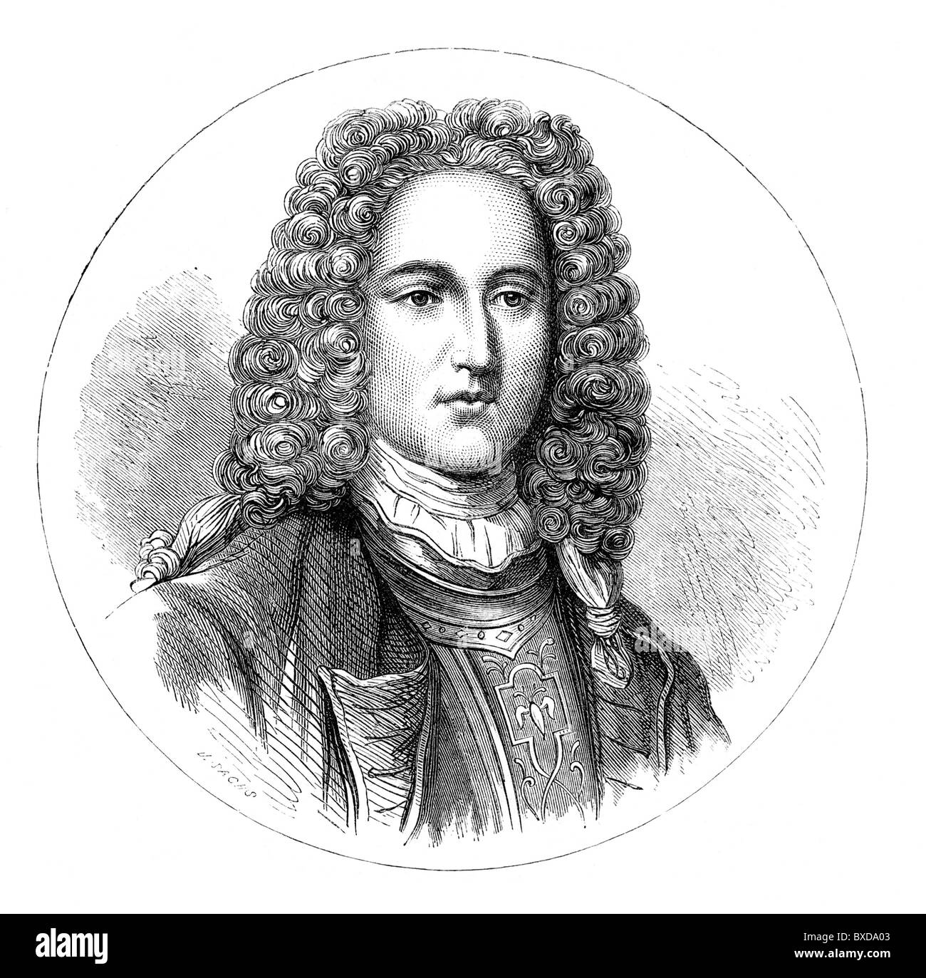 Le colonel James Gardiner, Officier de l'Armée Britannique tué à la bataille de Prestonpans pendant la seconde rébellion jacobite Banque D'Images