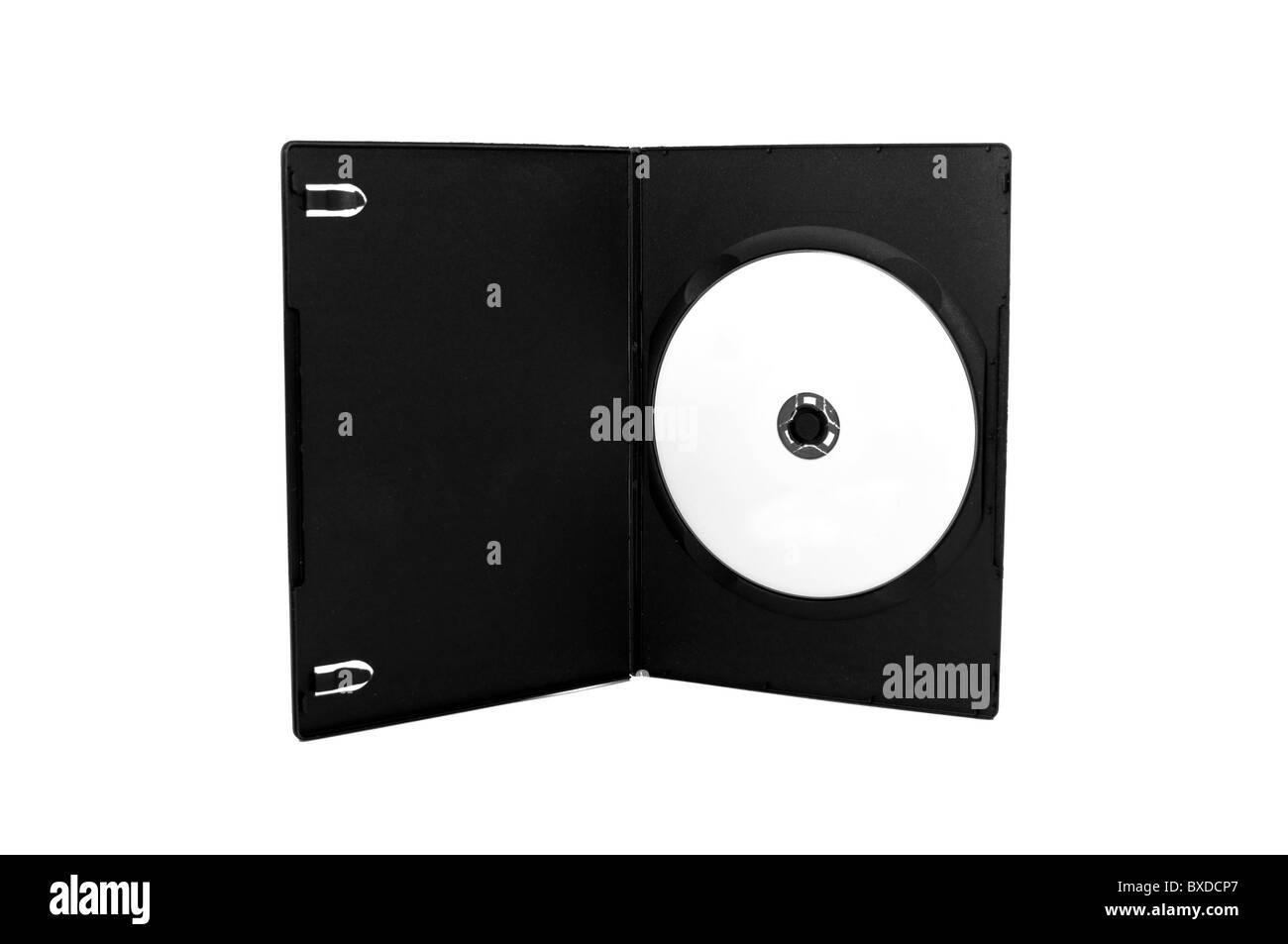 Un CD ou DVD dans un boîtier en plastique. Banque D'Images